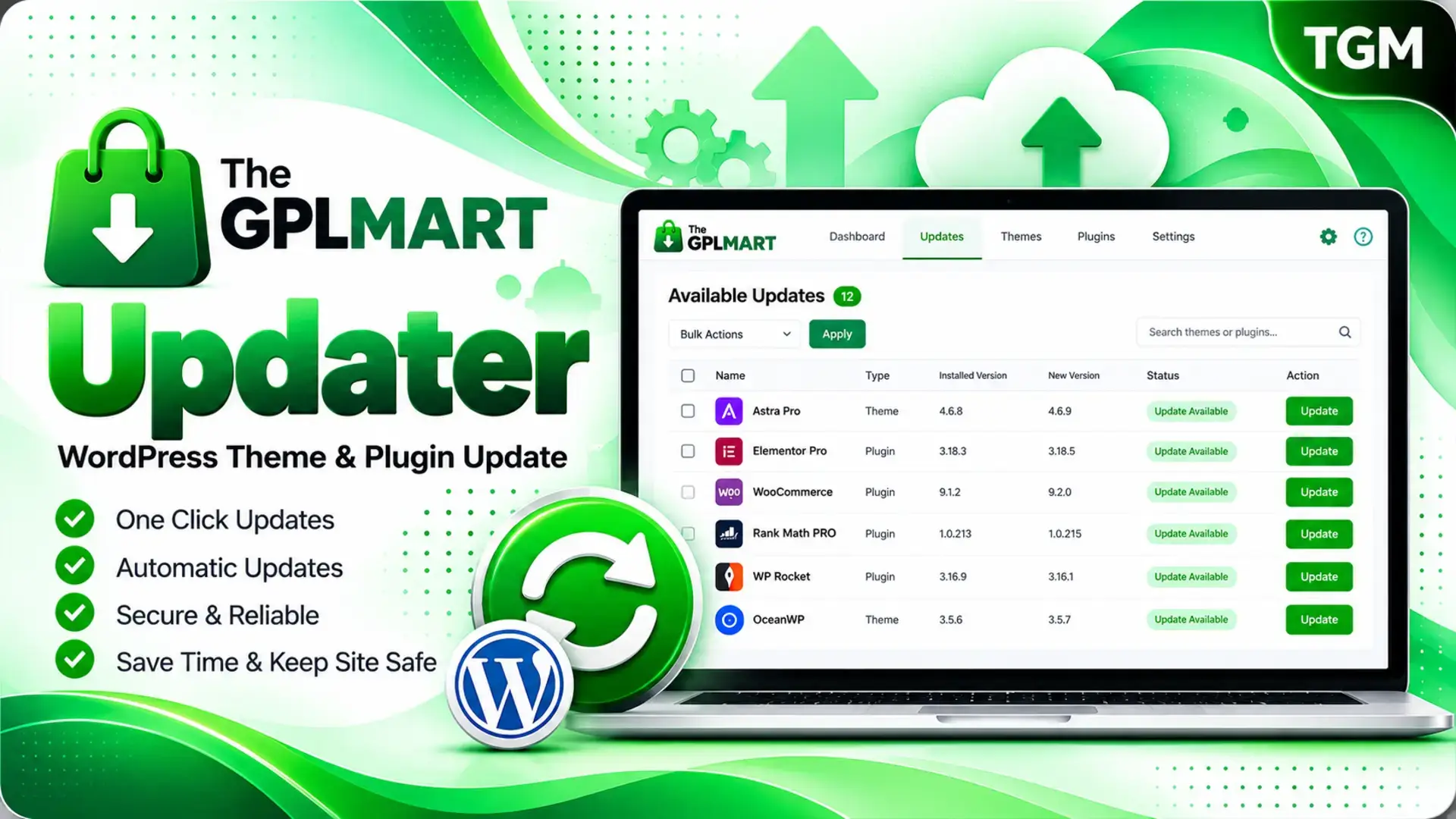 The GPLMart Updater Pro: Making WordPress Theme & Plugin Updates Effortless